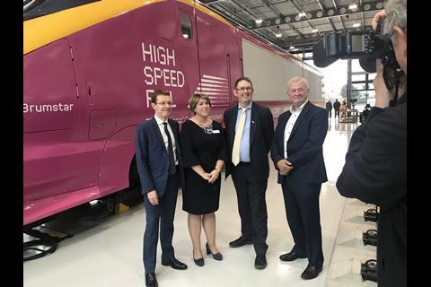Rail Minister Paul Maynard joined invited guests to open the NCHSR campus in Birmingham on October 16.
